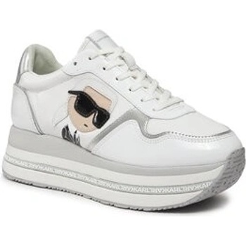 Karl Lagerfeld dámské kožené tenisky na platformě Velocita Max bílé