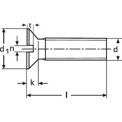 šroub 1/4-20x5/8 UNC ZINEK zápustná hlava rovná drážka DIN 963 – Zboží Mobilmania