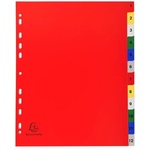 EXACOMPTA Регистър, пластмасов, a4+, 1-12, exacompta, цветен 2512e (2512e)