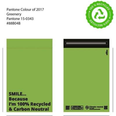 Poštovní Recyklovaná Plastová Obálka Zelená 25.4x35.6cm