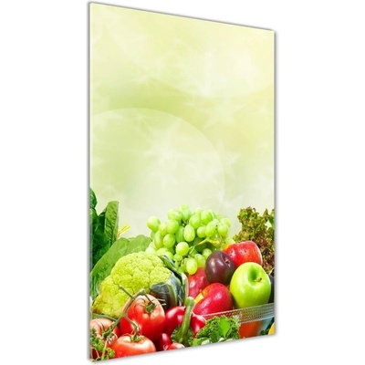 Vertikálny foto obraz sklenený Zelenina a ovocie 50x100 cm