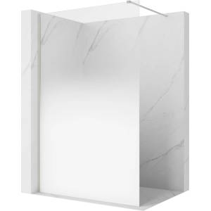 Mexen Kioto душ стена Walk-in 120 x 200 см, омбре бяла 8 мм, четкан никел - 800-120-101-97-86 (800-120-101-97-86)