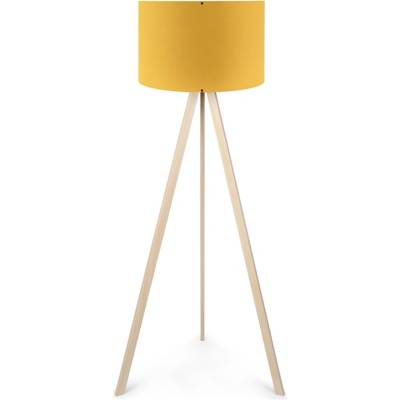 TopMebel Rosling Mdf/текстил/Pvc подова лампа в естествен/крокус цвят 38x21x140см