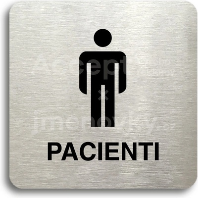 ACCEPT Piktogram pacienti II - stříbrná tabulka - černý tisk bez rámečku