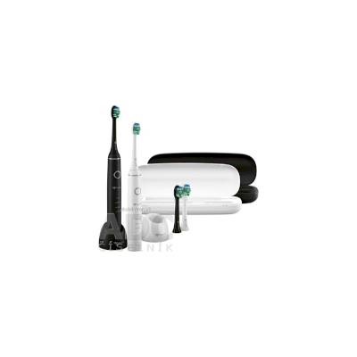 TrueLife SonicBrush Compact Duo sada sonických zubných kefiek (biela, čierna) + cestovné puzdrá 1x2 ks