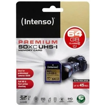 Image 1 of Intenso SDXC Premium 64GB UHS-I/C10 3421490