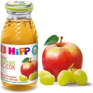 HiPP БИО Сок от ябълки и грозде - 200 мл
