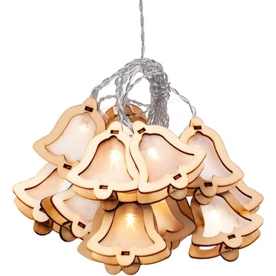 DecoKing LED svetelná reťaz Lampki zvonček prírodný