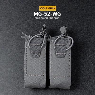 Wosport DPMP Double Molle na dva 9mm pistolové zásobníky šedá