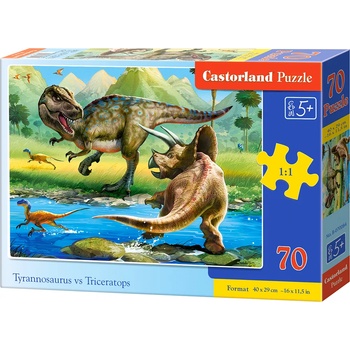 Image 1 of Castorland - Puzzle Tyrannosaurus vs Triceratops - 40 - 99 piese