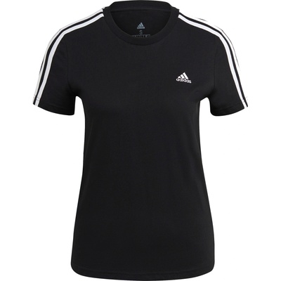 adidas Sportswear Тениска adidas Sportswear Sportswear Loungewear Essentials Slim 3-Stripes Черен Velikost XS