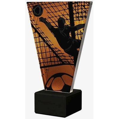 Designová skleněná trofej Fotbalový brankář Výška: 15 cm Průměr: 1cm