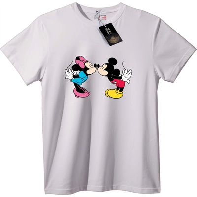 NOONEBRAND Тениска Mickey и Minnie любов - 6XL, White