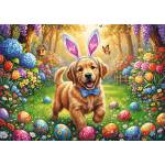 Trefl - Puzzle Premium Plus Spring Bloom: Easter Doggy - 500 piese