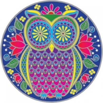 Mandala okenná nalepovacia - Sovička