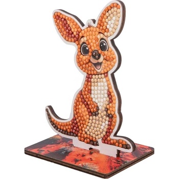 Craft Buddy Комплект за диамантена бродерия Craft Buddy - Crystal Art Buddies, Кенгуру (CBCAFGR-31GEN056)
