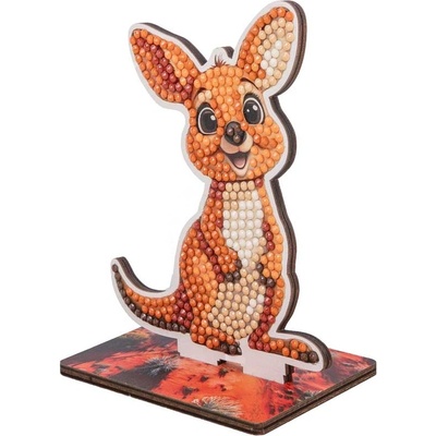 Craft Buddy Комплект за диамантена бродерия Craft Buddy - Crystal Art Buddies, Кенгуру (CBCAFGR-31GEN056)