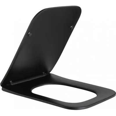 Inter Ceramic ТОАЛЕТНА СЕДАЛКА И КАПАК ЗАБАВЕНО ПАДАНЕ icc 5135mb КВАДРАТ ГРАФИТ (icc 5135mb)
