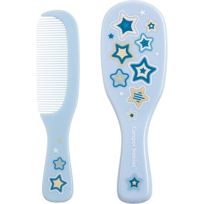Canpol Комплект четка и гребен за коса Canpol - Newborn baby, син (7/406_blu2)