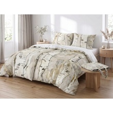 Áčko 4 set perkalových obliečok BREZA 2x70x90 2x140x200