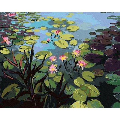 Zuty Malování Podle Čísel Rybník S Krásnými Lekníny 40 x 50 Cm Plátno Rám