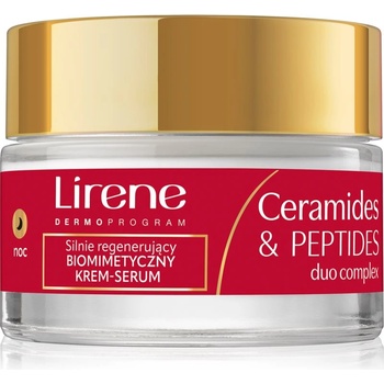 Lirene Ceramides & Peptides Duo Complex възстановяващ нощен крем с регенериращ ефект 50ml