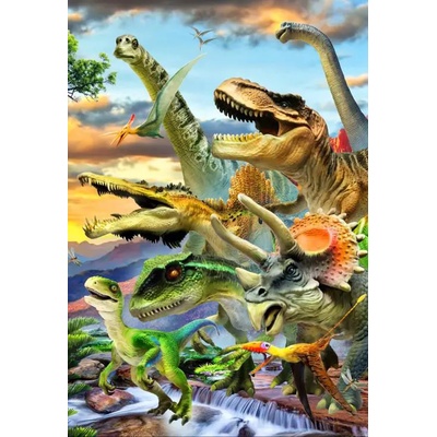 Bluebird Puzzle - Puzzle Dino Sunset 300 - 300 piese