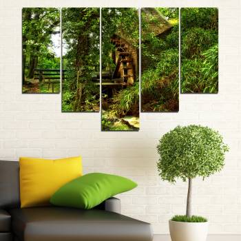 Vivid Home Картини пана Vivid Home от 5 части, Природа, Канава, 160x100 см, 6-та Форма №0643
