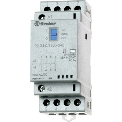 Finder 22.34.0.230.4740 instalační stykač 1 rozpínací kontakt, 3 spínací kontakty 250 V/AC, 440 V/AC Vhodné pro značku (