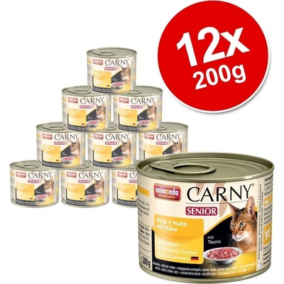 Carny Senior hovězí kuřecí & sýr 12 x 200 g