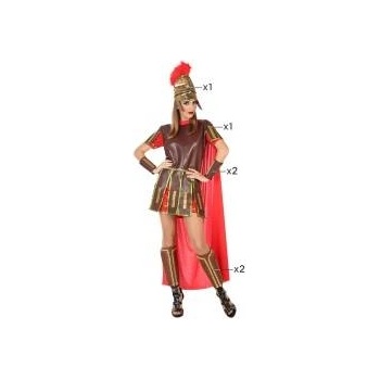 BigBuy Carnival Маскировъчен костюм за възрастни Гладиатор Дама Многоцветен Размер xs/s