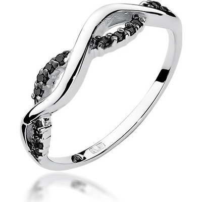 Blink Blink Zlatý prsteň s čiernymi diamantami 1690BcDB