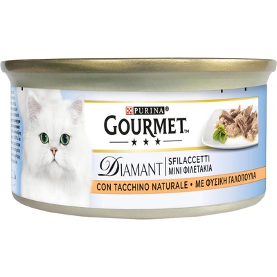 Gourmet Gourmet Diamant 24 x 85 g мокра храна за котки - Филета с натурална пуйка