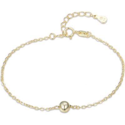 MINET 1264 Pozlacený stříbrný náramek kulička 5 mm