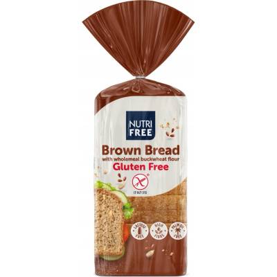 Bezlepkový celozrnný chléb krájený BROWN BREAD forma NutriFree 300g