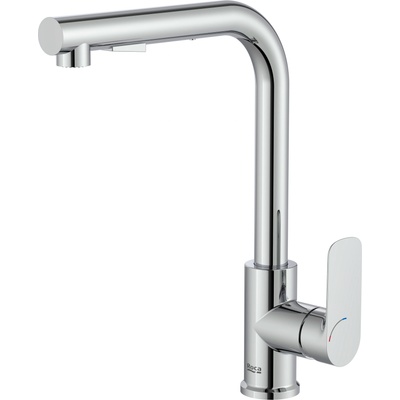 Стоящ смесител за кухня, Roca, A5A856EC00, с въртящ, изваждащ се чучур с 2 функции (A5A856EC00)