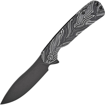 Petrified Fish PFE14 Rogue Black Stonewashed 154CM White Gmascus G10 PFE14WDMW