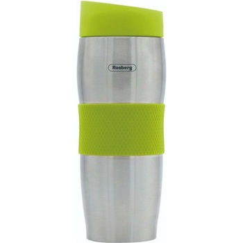 Rosberg Термочаша Rosberg R52011C Green, 0.38л, неръждаема стомана, двойни стени, ергономична, зелена (R52011C - green)