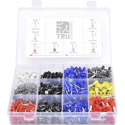 TRU COMPONENTS TC-12888372 sada dutiniek 0.5 mm², 0.75 mm², 1 mm², 1.5 mm², 2.5 mm², 4 mm², 6 mm², 10 mm² čiastočne izol