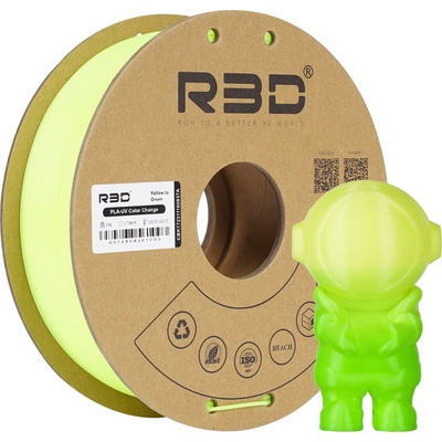 R3D PLA UV Color Change Yellow to Green - 1, 75 mm / 1000 g (R3DA105LC)