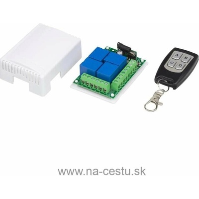 Diaľkovo ovládaný spínač 12V / 4 x 10A