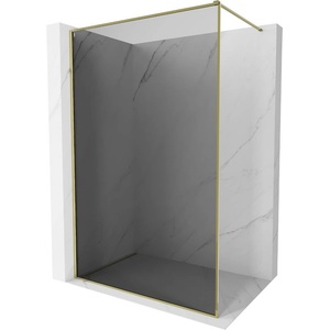 Mexen Kioto-XF душ кабина Walk-in с рамка 140 x 202 см, графит 10 мм, злато - 800-140-104-50-40-X (800-140-104-50-40-X)