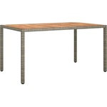  Градинска маса Сив 150 x 90 x 75 cm полиратан