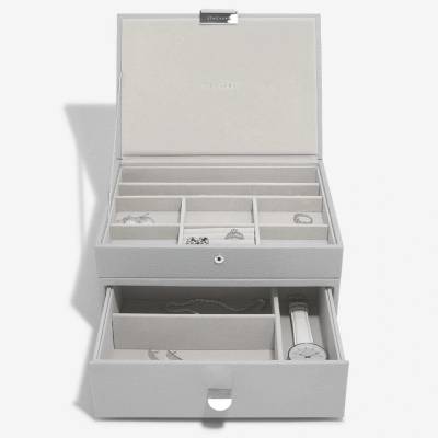 Stackers šperkovnice se šuplíkem 2v1 Pebble Grey Classic Mix šedá 76231