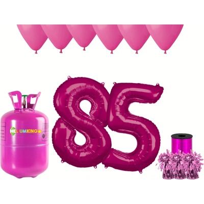 HeliumKing Helium párty set na 85. narozeniny s růžovými balónky