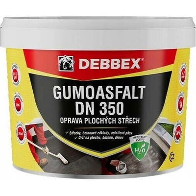 GUMOASFALT DN 350 (na vodní bázi) 5 kg kbelík černá