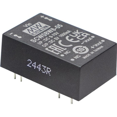 MEAN WELL SCW08W8-09 DC / DC menič napätia 24 V 9 V 0.889 A 8 W