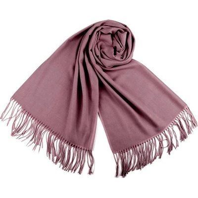 Šála typu pashmina s třásněmi 14 (06) lila