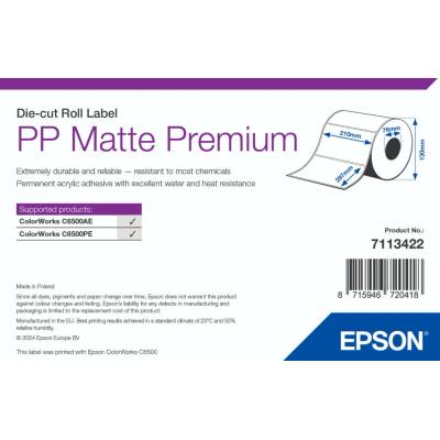 Štítky Epson PP Matte Premium 210 mm × 297 mm, 184 štítkov/kotúč
