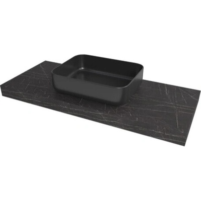 Naturel Dolce doska pod umyvadlo 143,5 x 8 x 50 cm Pietra Grigia čierna mat DO14050PBC